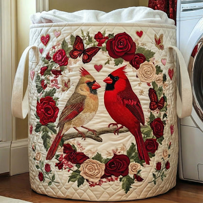 Love Cardinal Quilted Laundry Basket GFTOQA1268