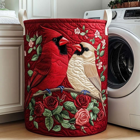 Love Cardinal Quilted Laundry Basket GFTOQA1269