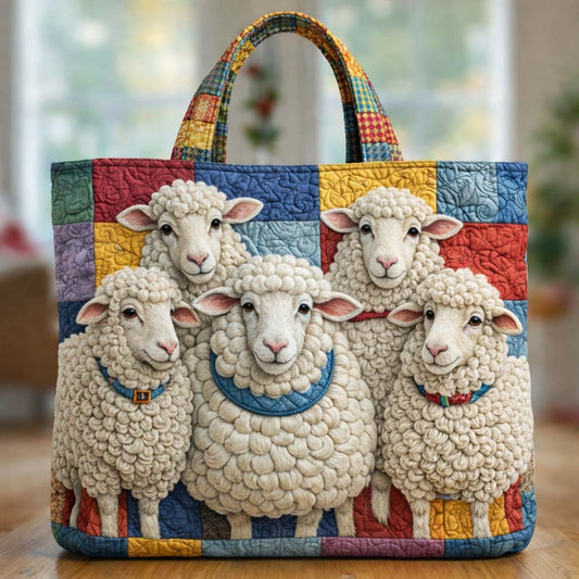 Farmland Sheep Quilted Tote Bag GFTOQA1289
