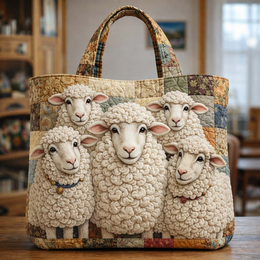 Farmland Sheep Quilted Tote Bag GFTOQA1290