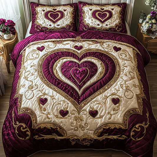 Vintage Medallion 3-Piece Quilted Bedding Set GFTOQA1334