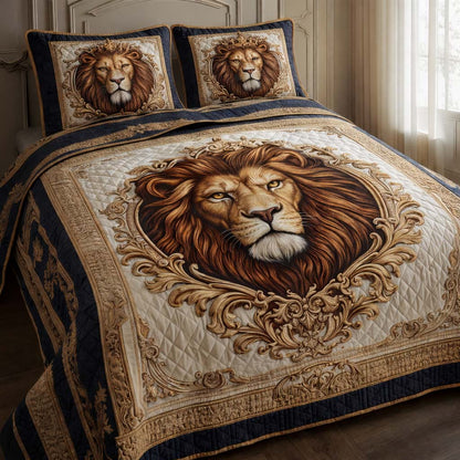 Majestic Lion 3-Piece Quilted Bedding Set GFTOQA1399