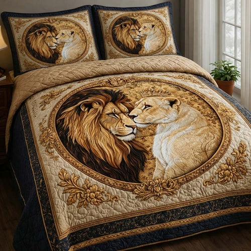 Majestic Love 3-Piece Quilted Bedding Set GFTOQA1402