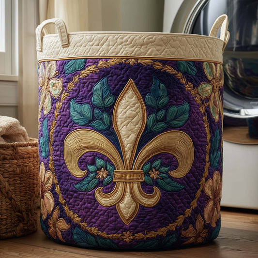 Mardi Gras Quilted Laundry Basket GFTOQA1406