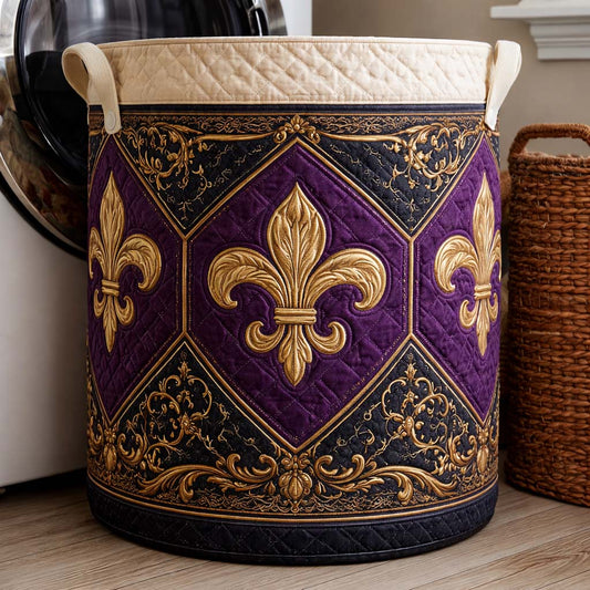 Mardi Gras Quilted Laundry Basket GFTOQA1408