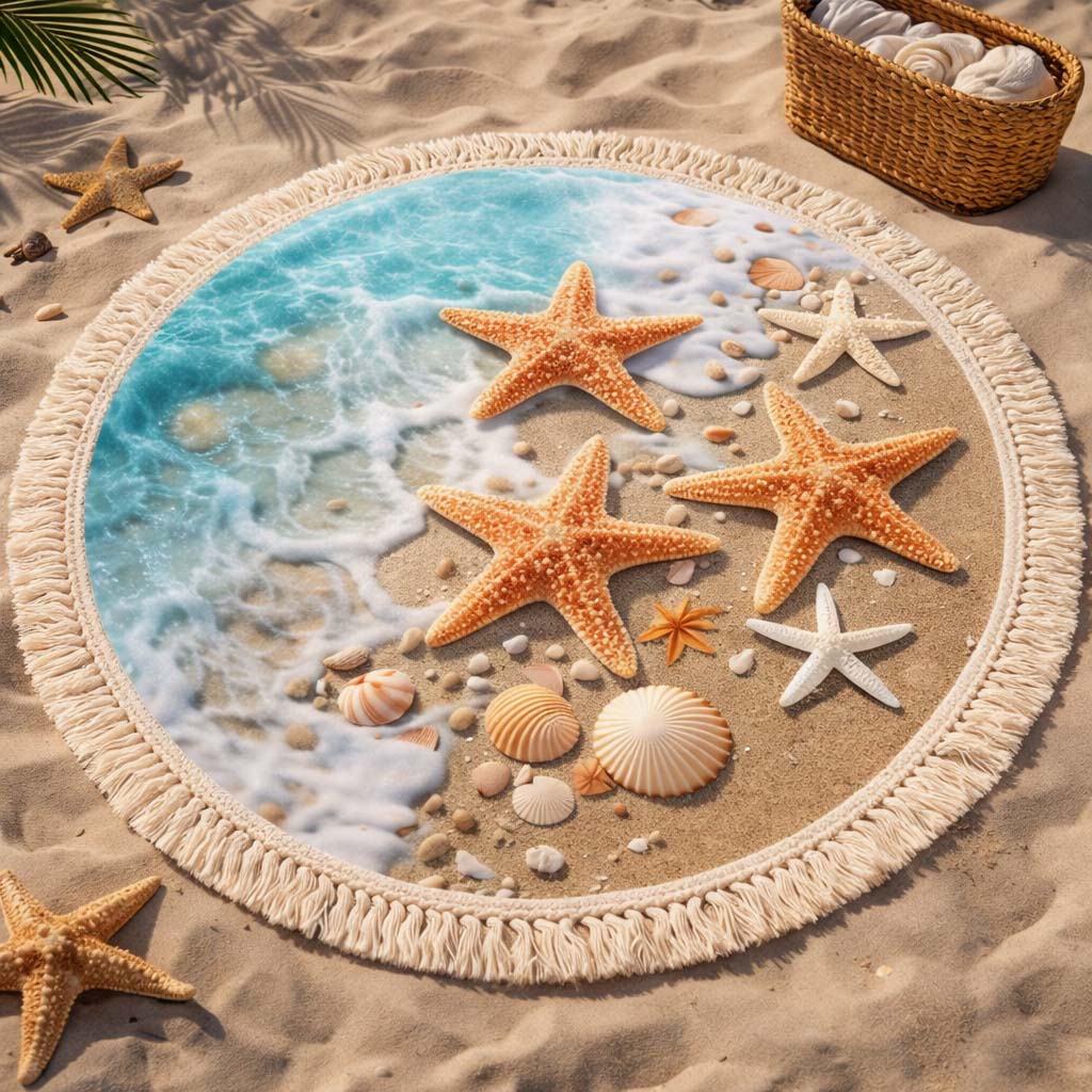 Ocean Star Round Beach Towel GFTOQA1432