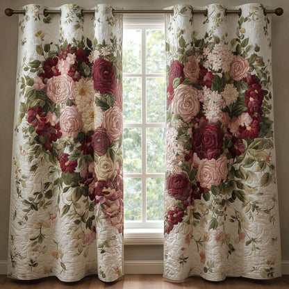 Rose Heart Quilted Curtains GFTOQA1435