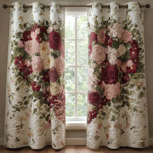 Rose Heart Quilted Curtains GFTOQA1435
