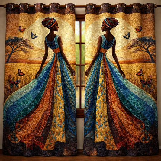 Golden Queen Quilted Curtains GFTOQA1471