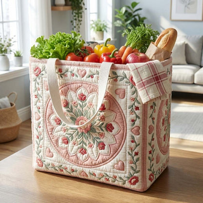 Spring Bloom Quilted Shopping Bag GFTOQA1644