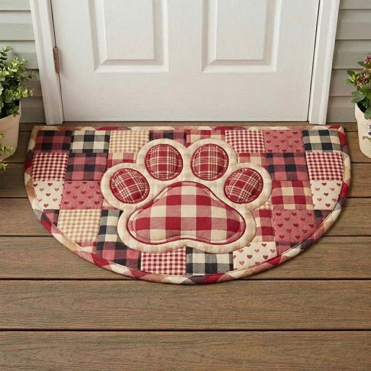 Welcoming Paw Quilted Welcome Mat GFTOQA1684