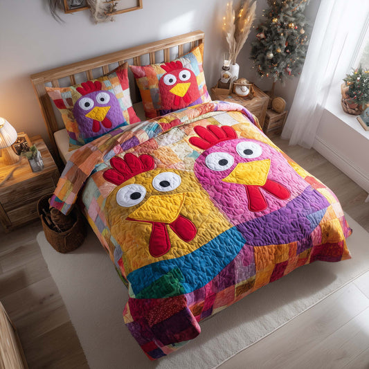 Whimsical Chicken Duvet Cover Set GFTOQA174