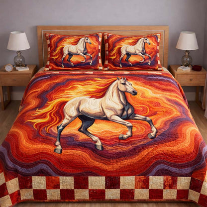 Horse Spirit 3-Piece Quilted Bedding Set GFTOQA1883