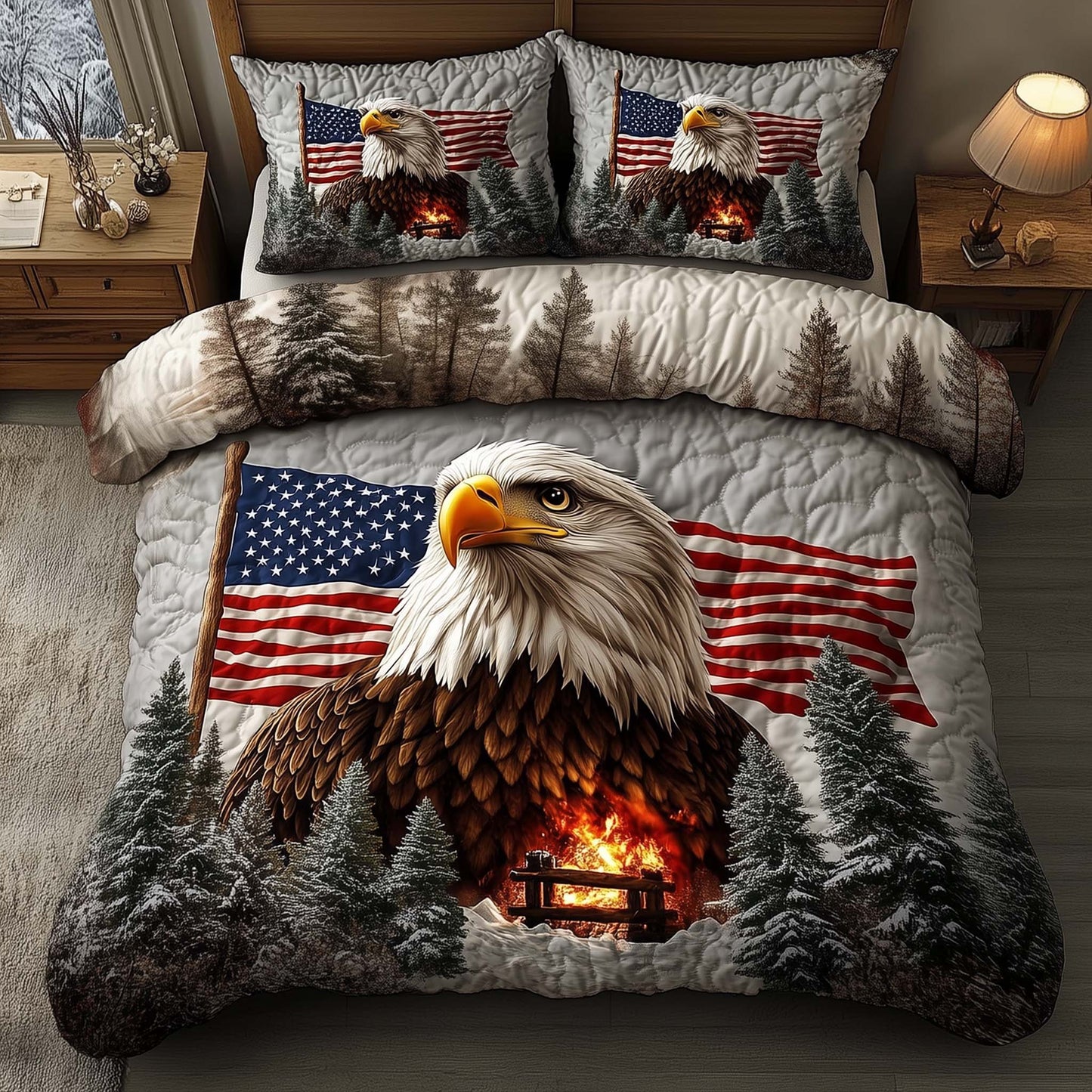 Freedom in Winter Duvet Cover Set GFTOQA206