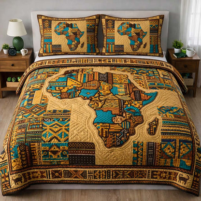 Africa Legacy 3-Piece Quilted Bedding Set GFTOQA2151