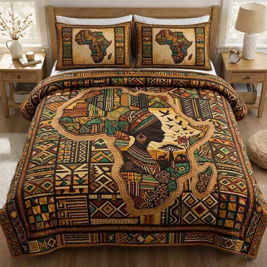 Africa Legacy 3-Piece Quilted Bedding Set GFTOQA2157