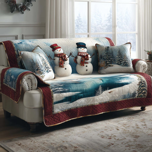 Holiday Parade Quilted Sofa Cover GFTOQA222