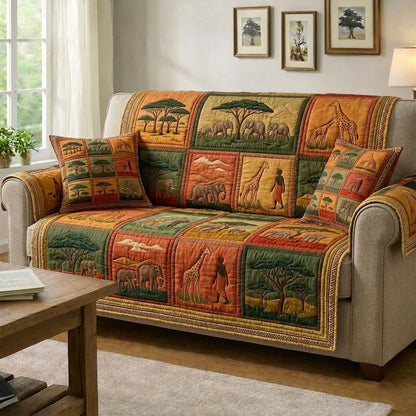 Africa Heritage Quilted Sofa Cover GFTOQA2240