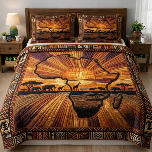 Africa Legacy 3-Piece Quilted Bedding Set GFTOQA2305