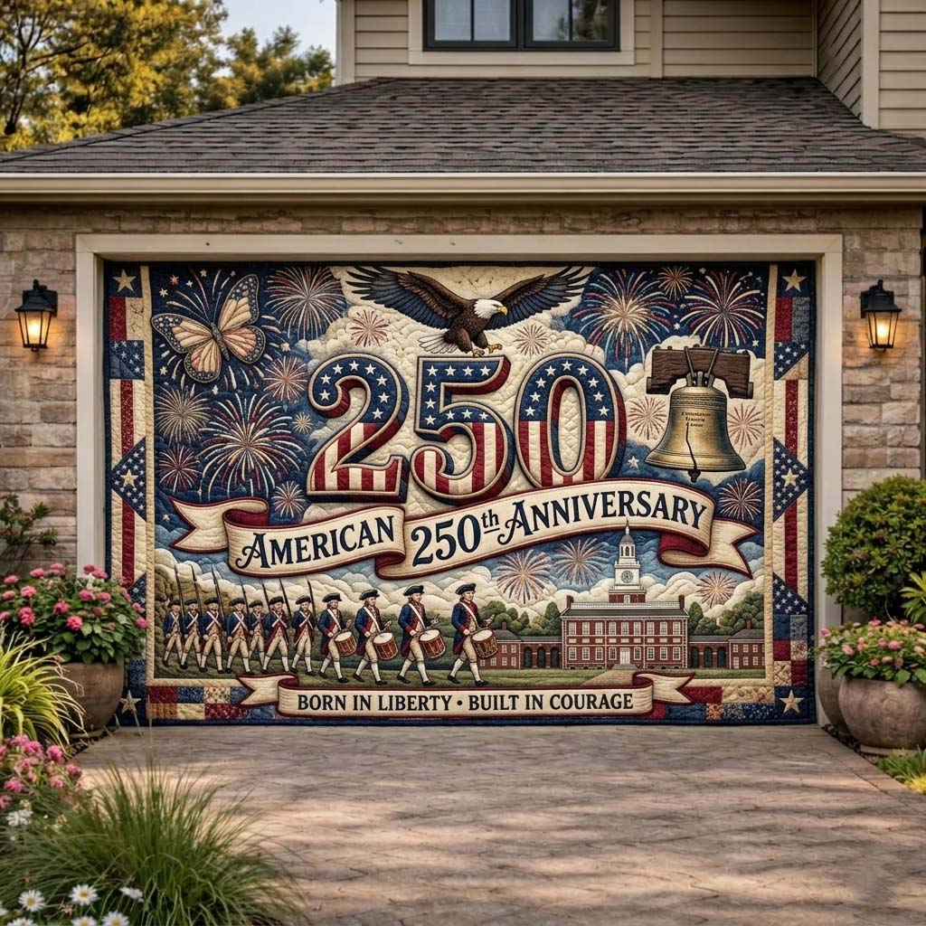 America 250th Anniversary Garage Door Banner GFTOQA2390