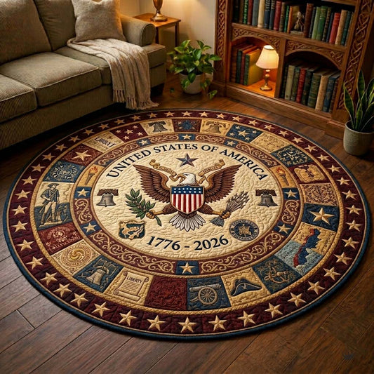 Heritage Patch Quilted Round Mat GFTOQA2427