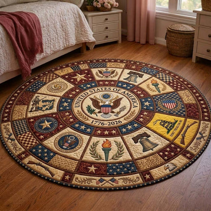 Heritage Patch Quilted Round Mat GFTOQA2428