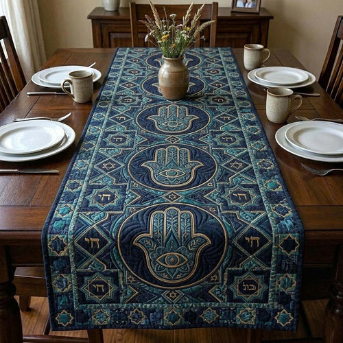 Jewish Hamsa Quilted Table Runner GFTOQA2458