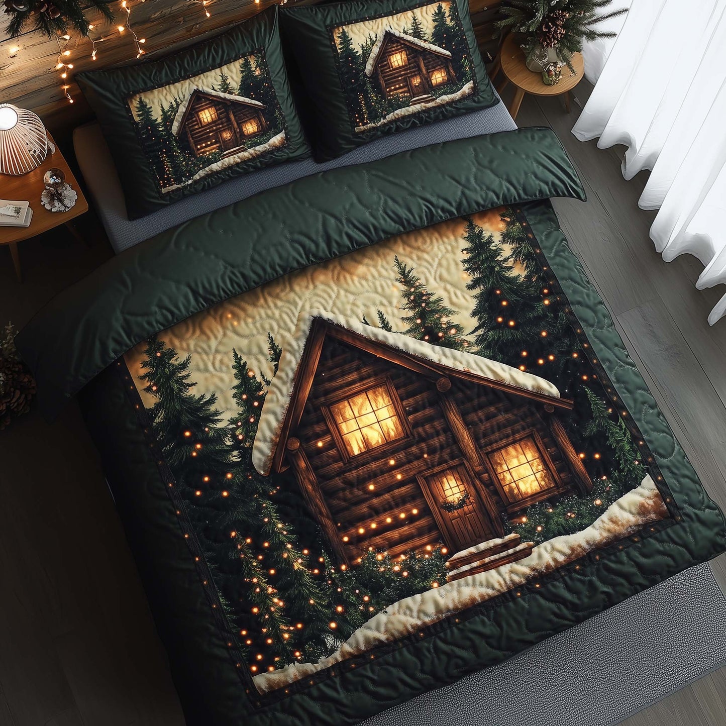 Winter Cabin Duvet Cover Set GFTOQA275