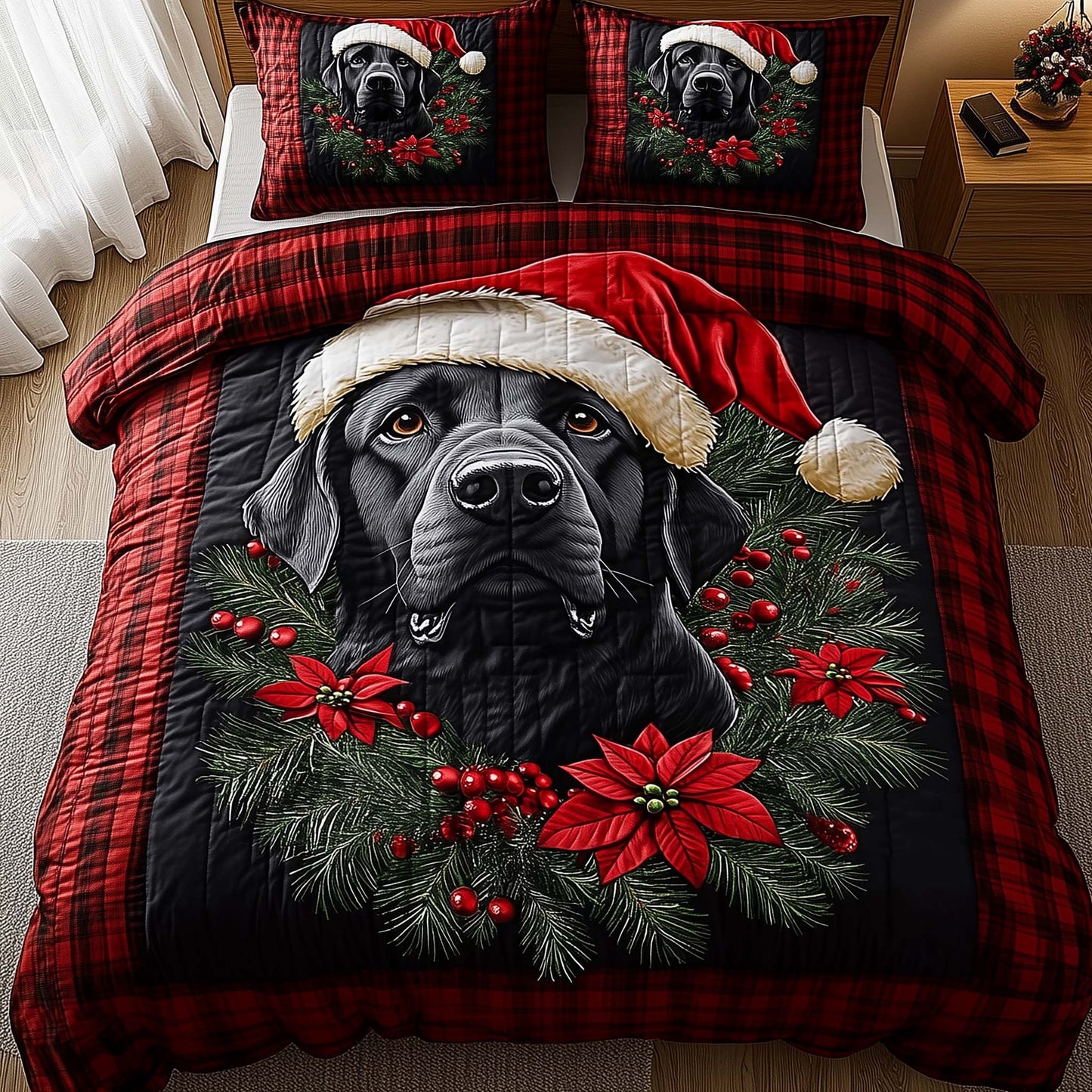 Festive Labrador Duvet Cover Set GFTOQA281