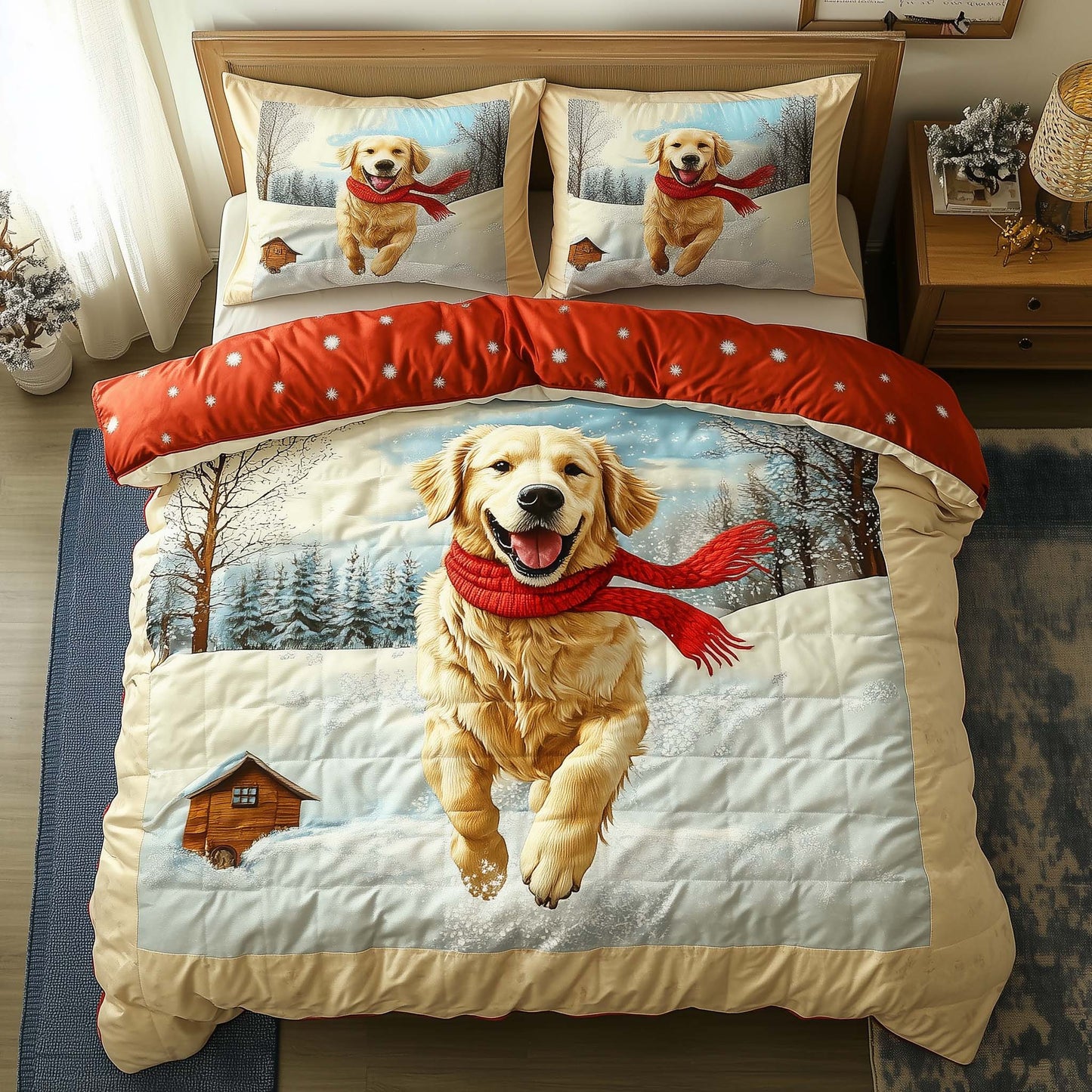 Golden Embrace Duvet Cover Set GFTOQA288