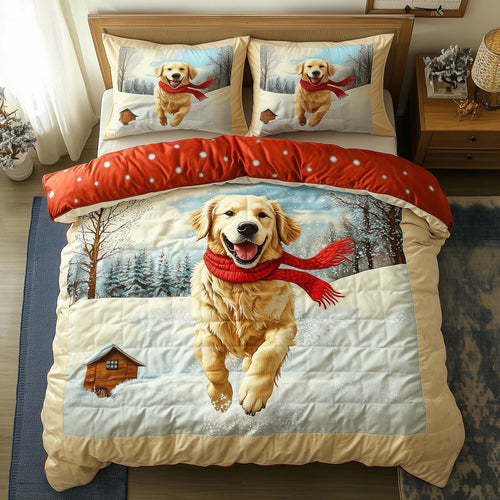 Golden Embrace Duvet Cover Set GFTOQA288