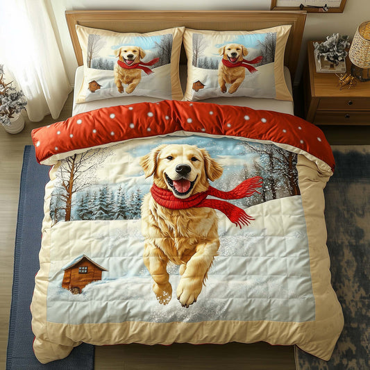 Golden Embrace Duvet Cover Set GFTOQA288