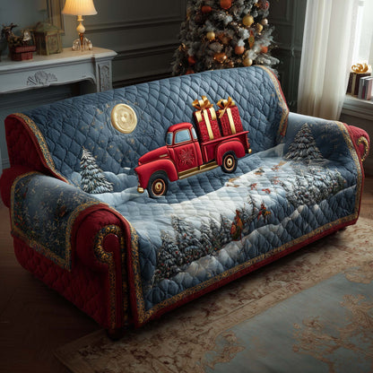 Christmas Truck Quilted Sofa Cover GFTOQA339