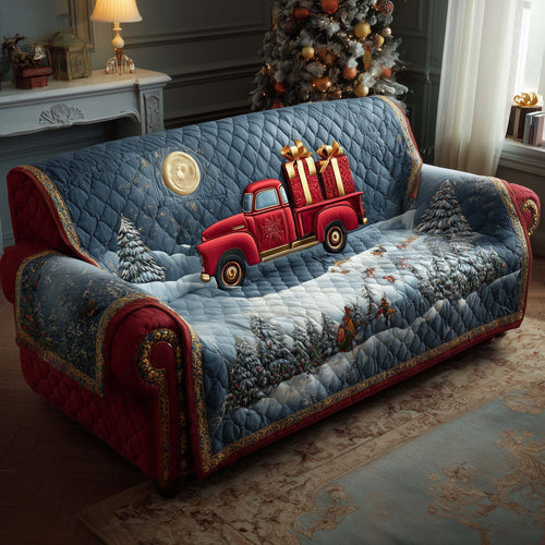 Christmas Truck Quilted Sofa Cover GFTOQA339