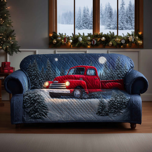 Christmas Truck Quilted Sofa Cover GFTOQA340
