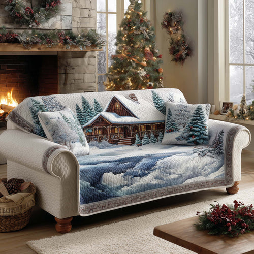 Winter Cabin Quilted Sofa Cover GFTOQA342