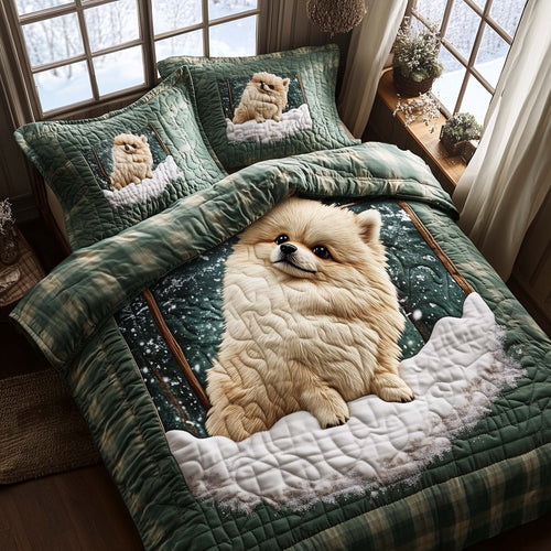 Adorable Pomeranian Duvet Cover Set GFTOQA357