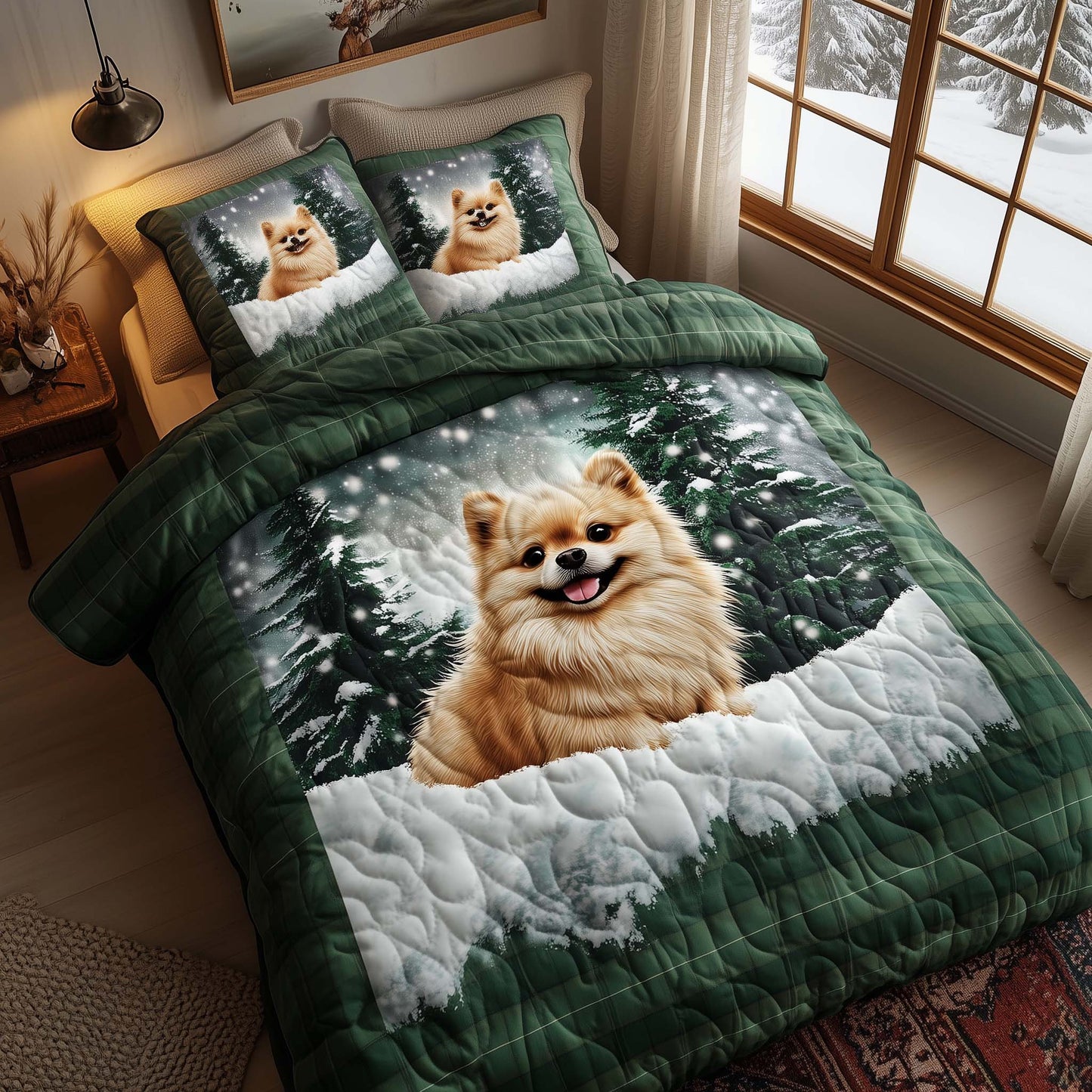 Adorable Pomeranian Duvet Cover Set GFTOQA358