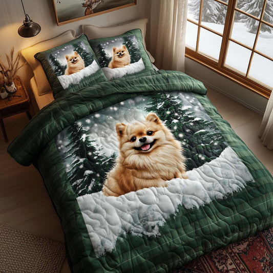 Adorable Pomeranian Duvet Cover Set GFTOQA358