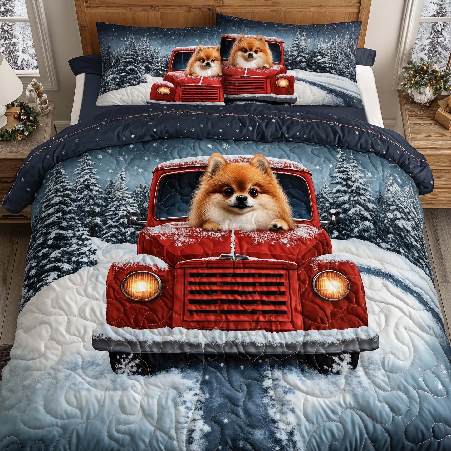 Adorable Pomeranian Duvet Cover Set GFTOQA360
