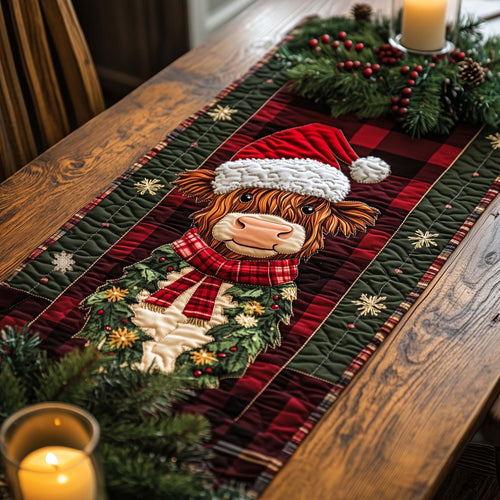 Highland Cow Quilted Table Runner GFTOQA388