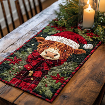 Highland Cow Quilted Table Runner GFTOQA391