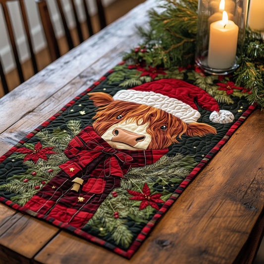 Highland Cow Quilted Table Runner GFTOQA391