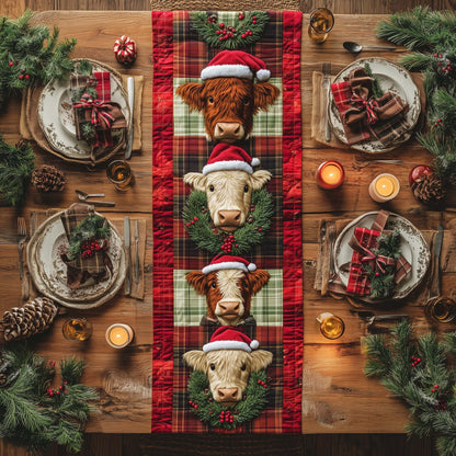 Highland Cow Quilted Table Runner GFTOQA393