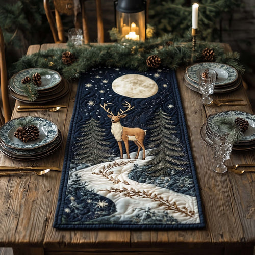 Rustic Reindeer Quilted Table Runner GFTOQA399