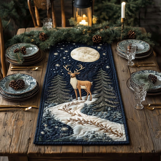 Rustic Reindeer Quilted Table Runner GFTOQA399