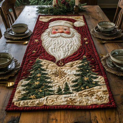 Holly Santa Quilted Table Runner GFTOQA402