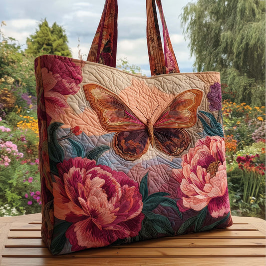 Peony Flutter Quilted Tote Bag GFTOQA587