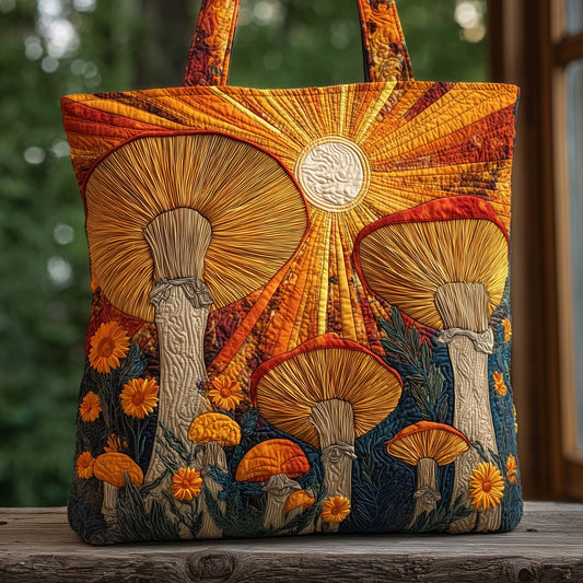 Sunburst Shrooms Quilted Tote Bag GFTOQA597