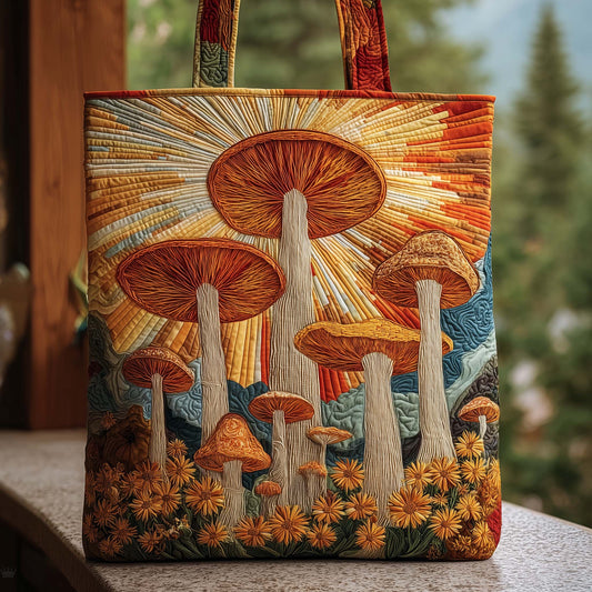 Sunflare Fungi Quilted Tote Bag GFTOQA602